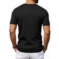 thumbnail image 3 of Men's T-Shirt Casual Solid Color Crewneck Short Sleeve Pullover Textured Knit Lightweight Tee, 3 of 5