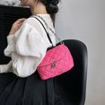 thumbnail image 5 of Bolso De Hombro Bolso Bandolera Para Mujer Bolso Bandolera De Moda Versátil Bolso Bandolera Con Forma De Rombo (Rosa), 5 of 5