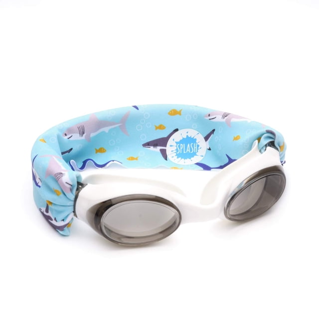 Gafas de natación Splash Place Shark Attack con correa de tela