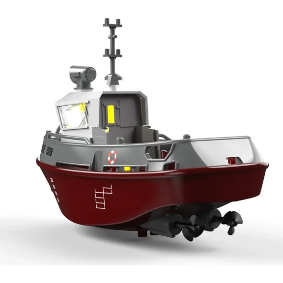 S820 2.4G RC Boat 1/32 Scale Dual Motors Electric Tugboat Wireless Remote Control Model High Speed Waterproof Toys for Kids Gift
