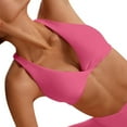 thumbnail image 2 of IWRICH Sports Bras for Women Open Back Workout Gym Bra Padded Medium Impact Yoga Tops with Adjustable Back Straps Hot Pink L, 2 of 4