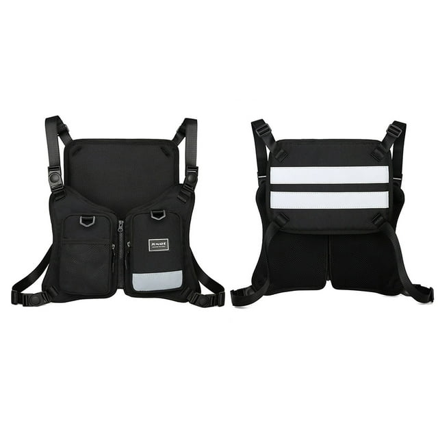 Bolso de pecho de moda chaleco multifuncional paquete de pecho ropa de calle deportes al aire libre