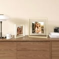 thumbnail image 4 of 12x12 Floating Frames Set of 2, Double Plexiglass Picture Frame, Made of Solid Wood Display Any Size Photo up to 12x12, Wall Mount or Tabletop Standing,Natural Wood, 4 of 9