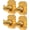 Gold, variant on 4-Pack Self-Adhesive No-Drill Curtain Rod Brackets, Nail-Free Adjustable Hooks for Poles of 0.78~1.57 Inch Bathroom & Kitchen (Gold)