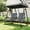 Dark Gray, variant on 2-Person Outdoor Porch Swing Chair, Heavy Duty Patio Glider with Adjustable Canopy and Removable Soft Cushions, Comfortable Patio Bench for Garden, Porch, Balcony