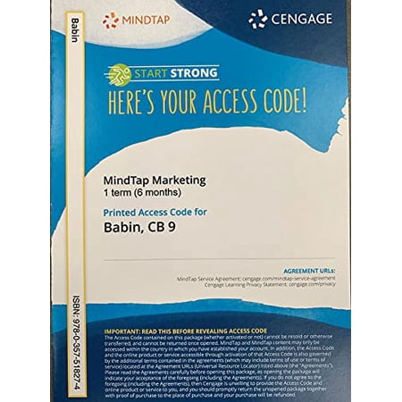 Mindtap Marketing 1 term (6 months)CB9 Access Code 9780357518274 Paperback