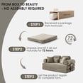 thumbnail image 2 of Howcool Sleeper Sofa Bed, 78.5" Convertible Floor Couch, Corduroy Folding Boneless Loveseat, Memory Foam Pull Out (Queen to King Size), No Assembly for Living Room, Orange, 2 of 8