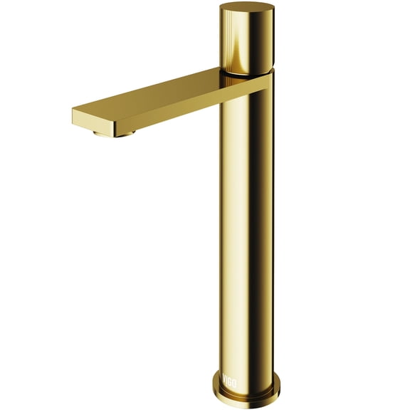Open Box VIGO Gotham Single Handle Single-Hole Bathroom Vessel Faucet in Matte Brushed Gold