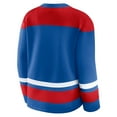 thumbnail image 5 of Women's Fanatics  Blue New York Rangers Icing Long Sleeve Lace Up Sweatshirt, 5 of 6