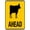 Warning Sign 3, variant on Cattle Ahead Bright Yellow Warning Sign, 8"x12" Vintage Metal Wall Decor, Farm Decor for Home Farm Bar Coffee Shop Club, Livestock Alert Sign