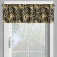 thumbnail image 4 of Ambesonne Abstract Valance & Curtain, Ornamental Curved Lines, 55"x45", Charcoal Grey and Pale Brown, 4 of 7