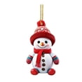 thumbnail image 1 of SUNSIOM Car Rearview Mirror Charms Cute Santa Snowman Hanging Decorations Small Christmas Tree Ornaments, 1 of 5