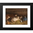 thumbnail image 2 of Gabriel Amoretti 18x14 Black Modern Framed Museum Art Print Titled - In a Stable (1891), 2 of 5