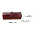 thumbnail image 4 of Hombro Textu Mujeres Con Cadena Patrón Embrague (vino) Rojo, 4 of 5