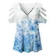 thumbnail image 4 of Top con cremallera y cuello en V de manga corta con hombros descubiertos para mujer con blusa recortada Pompotops  hkajfhjk466093, 4 of 4