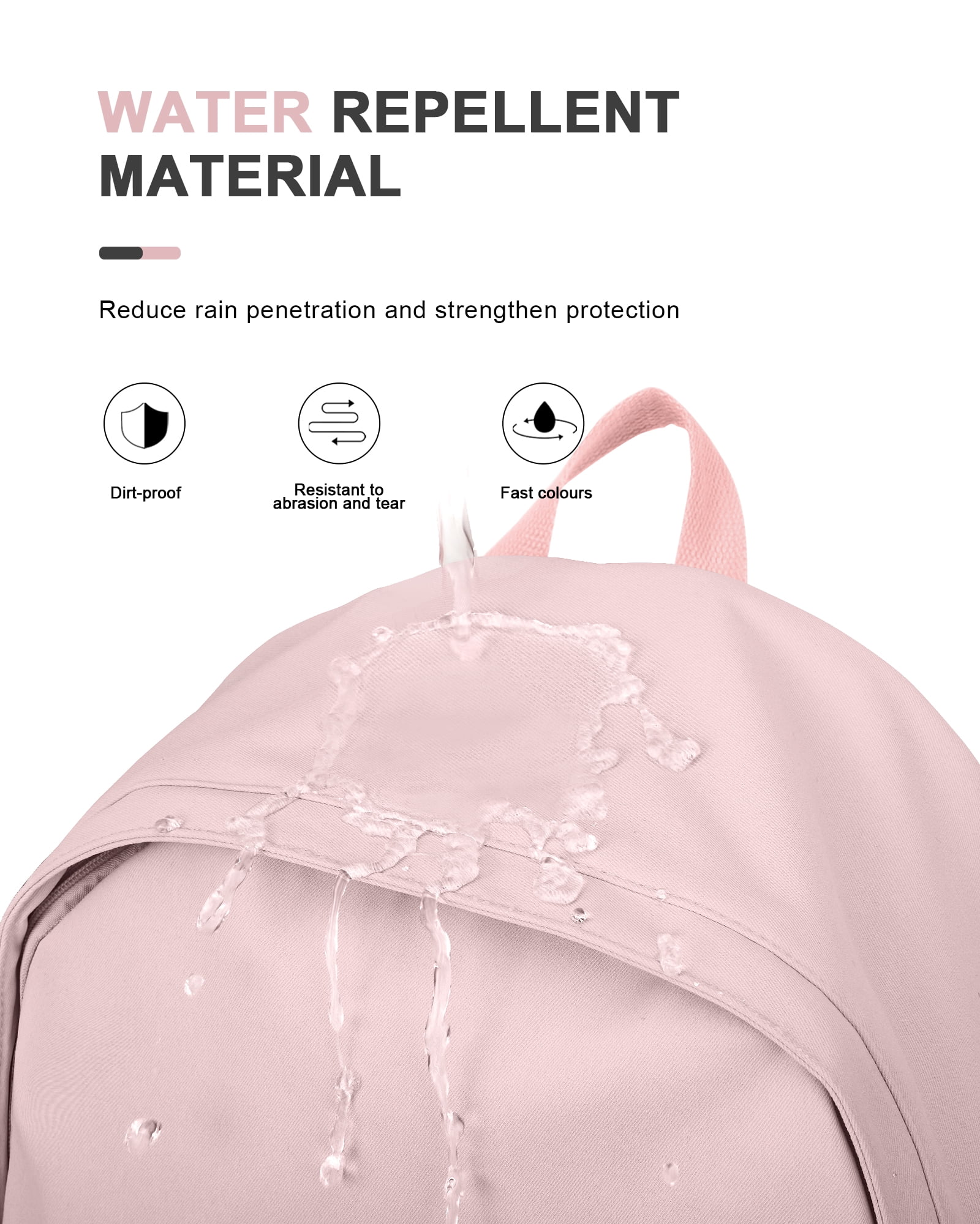 ATJIA School Backpack Waterproof Bookbag College Middle High School Bags Travel Rucksack Casual Daypack Laptop Backpacks