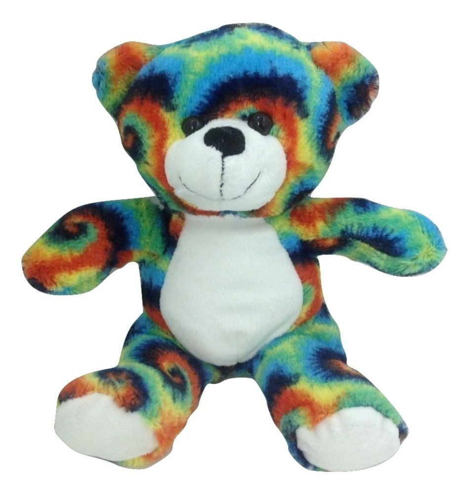 World Plush Tie Dye Rainbow Teddy Bear Plush Stuffed Animal Toy 10