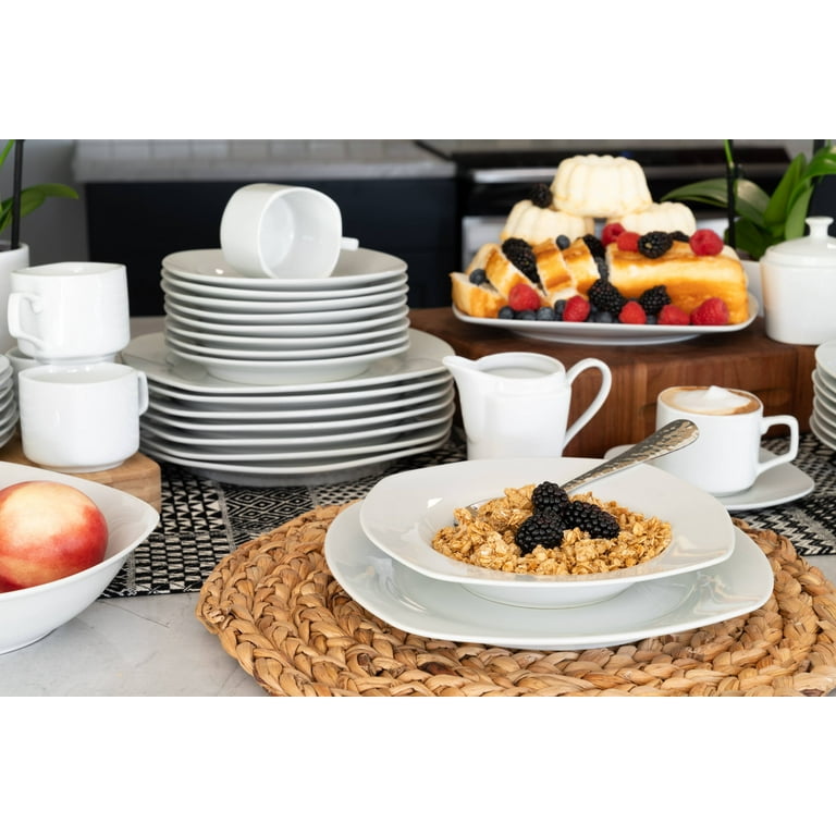 10 Strawberry Street Simply White Square 45-Piece Entertaining