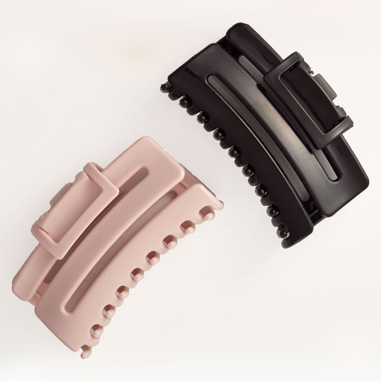 【新品未使用・開封済】D-CLAW Bubbles 250mm-134g① Goody ComfortFlex Flexible Claw Clips, Black & Pink, No-Slip Grip