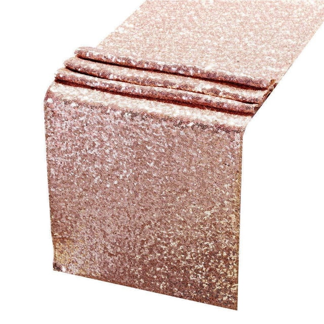 Camino de mesa con lentejuelas brillantes, decoración de mantel, para fiesta de boda, Navidad, 30x180cm