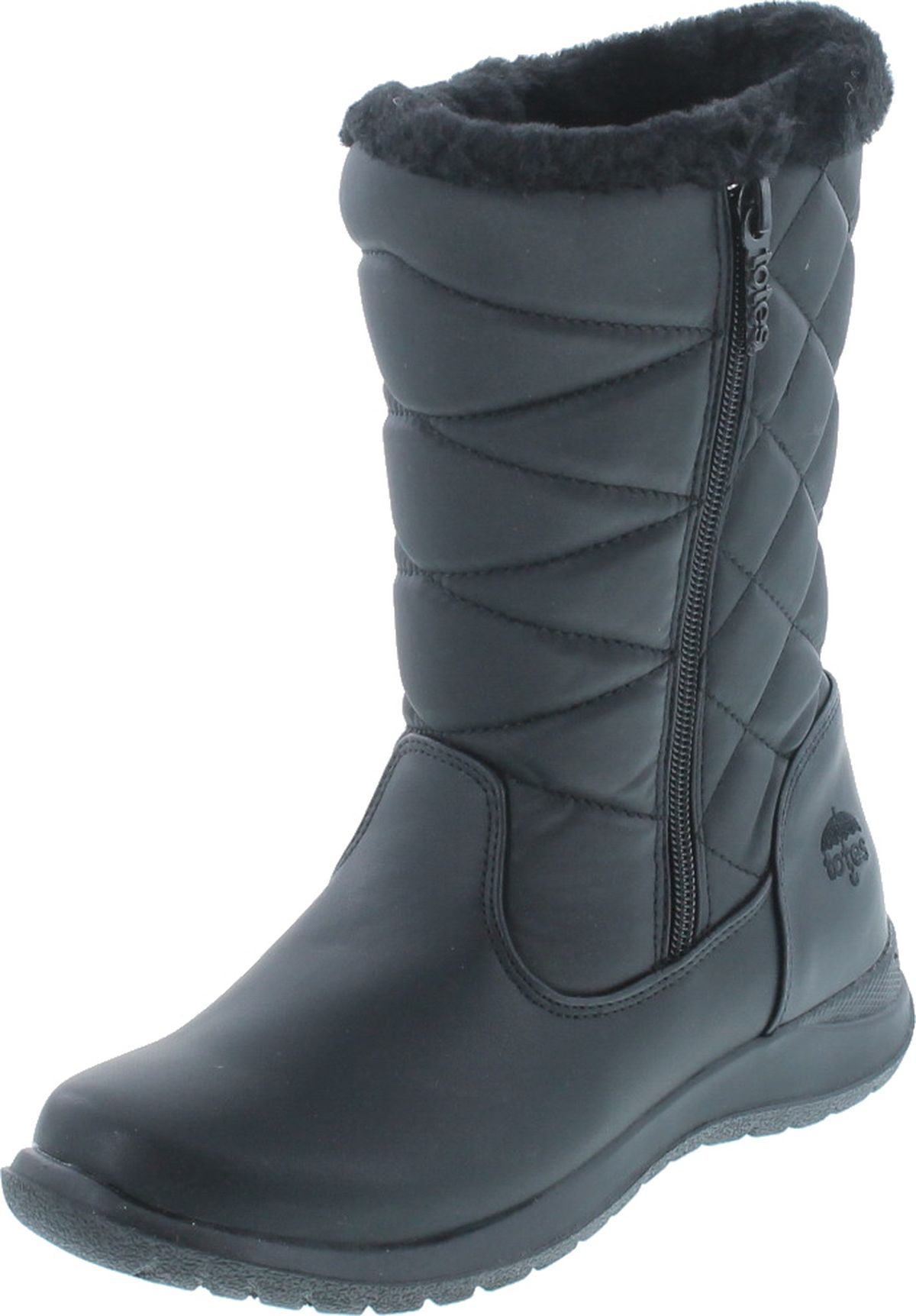 totes - totes Women's Emily Waterproof Snow Boot, Black, 6 - Walmart ...