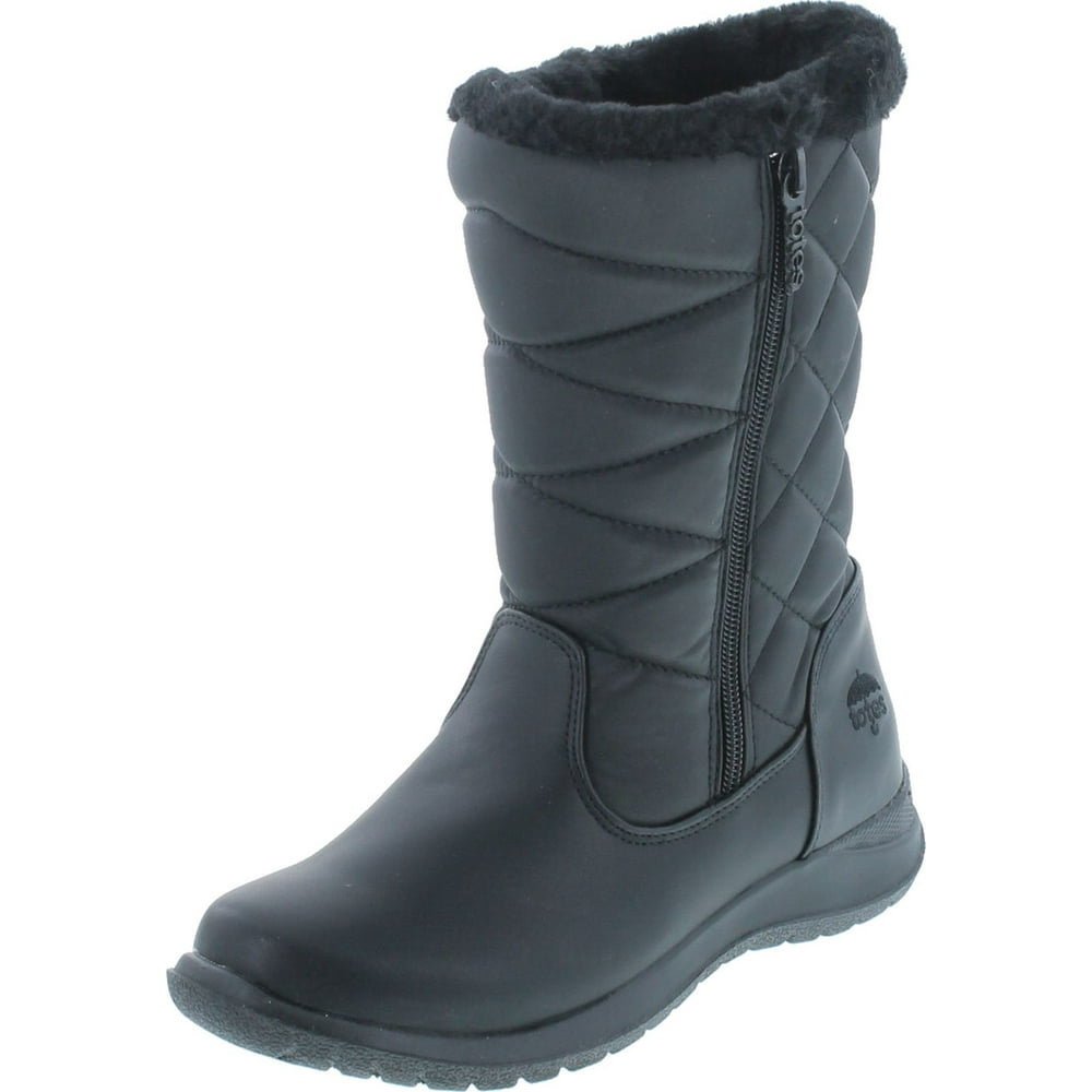 totes totes Women's Emily Waterproof Snow Boot, Black, 6 Walmart
