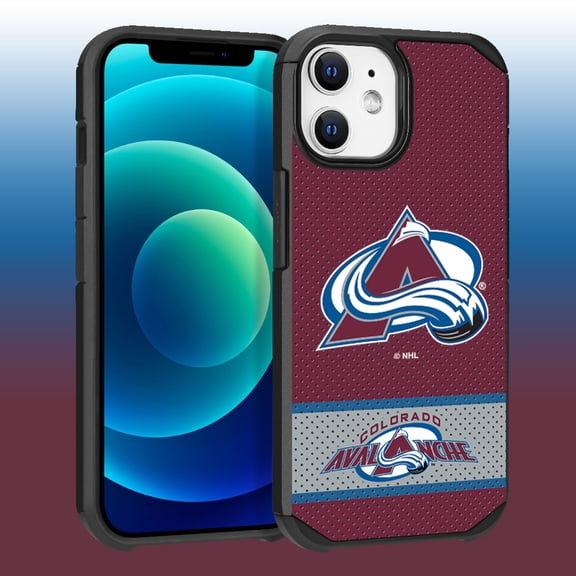 Apple iPhone iPhone 12 Pro (6.1) -NHL Licensed Colorado Avalance Team Logo on Jersey Textured Dual Layer Case