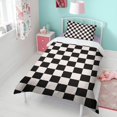 thumbnail image 4 of Black and White Checkered Duvet Cover and Pillowcase Set for Single Bedding, Bedroom Accessories for Kids Teens, 4 of 5