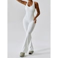 thumbnail image 2 of Liacowi Women Workout Jumpsuit Sleeveless U Neck Backless Hollowed Solid Slim Romper Yoga Jumpsuit, 2 of 7