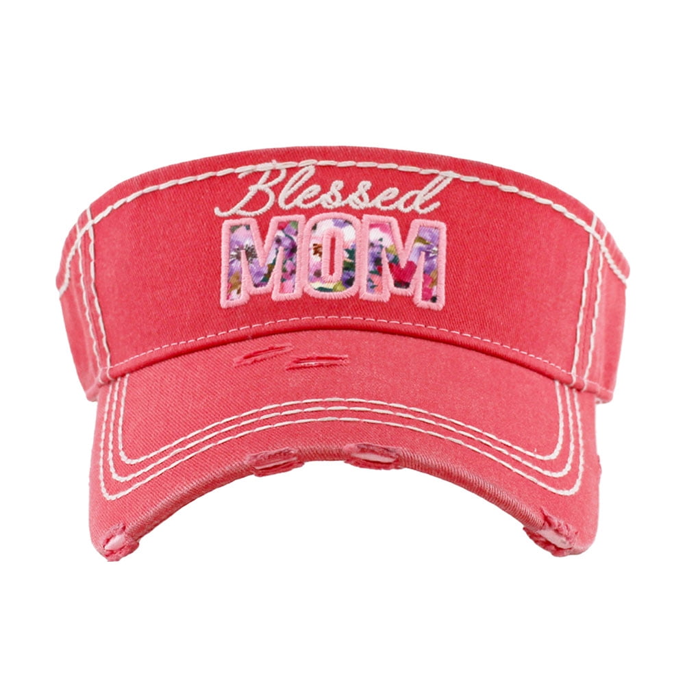 Go All Out Adult Blessed Embroidered Visor Dad Hat 