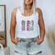 thumbnail image 2 of Cuello redondo para mujer Día de la Independencia Impresión Sin mangas Casual Chaleco suelto Tops Fridja  gh79, 2 of 5