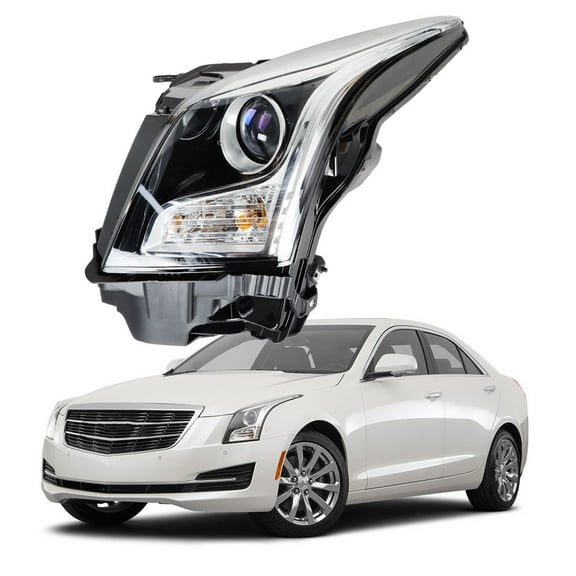 labwork Halogen Headlight Replacement for 2013 2014 2015 2016 2017 2018 ATS Sedan Chrome Headlights Assembly Left Driver Side