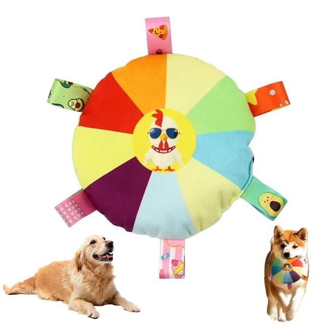Soucoupe Volante Douce pour Animaux de Compagnie Jouets Interactifs pour Animaux de Compagnie Peluches Amusantes Résistantes aux Morsures Résistantes à l'Usure Poupée Apaisante pour Chiot Récompenses d'Entraînement