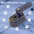 thumbnail image 3 of Travel Steamer Iron for Clothes Mini-Portable Ironing Machine Travel Small Portable Steam College Essentials Steamer US,1 * Ironing Machine, 3 of 9