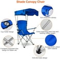 thumbnail image 2 of ChicCrest Elevon Camp Chairs with Shade Canopy Chair Folding Camping Recliner Support with Carrying Bag-Blue, 2 of 20