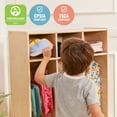 thumbnail image 5 of ECR4Kids Streamline 3-Section Coat Locker, Natural, 5 of 9