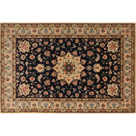 Ahgly Company Indoor Rectangle Traditional Bakers Brown Persian Area Rugs, 7' x 10'