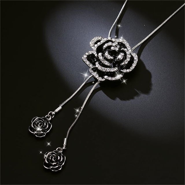 Cadena de suéter de otoño e invierno para mujer, completa con collar de perlas largo, joyería, borla, colgante, accesorios