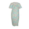 thumbnail image 4 of Elegant Emily Women's Snap-Front Duster Robe With Pockets - Pastel Mums - 1X-Large, 4 of 6