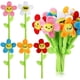 thumbnail image 2 of Zjoey 10 piezas de peluche con flores de sonrisa y tallos flexibles, ramo de peluche de juguete, flor suave de 12,6 pulgadas para Navidad 2025, día de la madre, novia, esposa (estilo lindo), 2 of 4