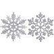 thumbnail image 4 of Adornos navideños de copos de nieve con purpurina, decoraciones para árboles de Navidad de plástico de 10cm para decoraciones para fiesta de Navidad, 4 of 4