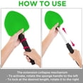 thumbnail image 6 of Windshield Window Cleaner Tool,Car Window Cleaner Tool With Handle,Unique Pivoting Triangular Head,3 Washable Reusable Microfiber Bonnets,Car & Home Inside Interior Exterior Use, 6 of 6