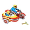 thumbnail image 1 of Vintage Iron Three-Wheeled Mechanical Motorcycle Collectible Toy for Desk Decoration, 1 of 4