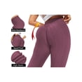 thumbnail image 4 of Women's High Waisted Ruched Yoga Pants Tummy Control Textured Leggings Butt Lifting Anti Cellulite Stretchy Tights, 4 of 6