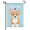 Garden Flag-2, variant on Portrait Deer Welcome Garden Flag 12×18in Double Sided Linen Blue Background Heart UV Protected Fade Resistant Weatherproof Decor For Outdoor House Home Yard Patio