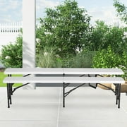 NiamVelo 6Ft Folding Bench Portable Bench Plastic Outdoor Bench Picnic Bench Camping Folding Chair with Carrying Handle for Picnic Camping Dining Party, White(2 Pack)