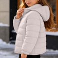 thumbnail image 7 of SGFCWSX Girls Puffer Jacket Hooded Winter Warm Lightweight Quilted Zip Up Coat Padded Outerwear with Pockets Beige Size 2T, 7 of 7
