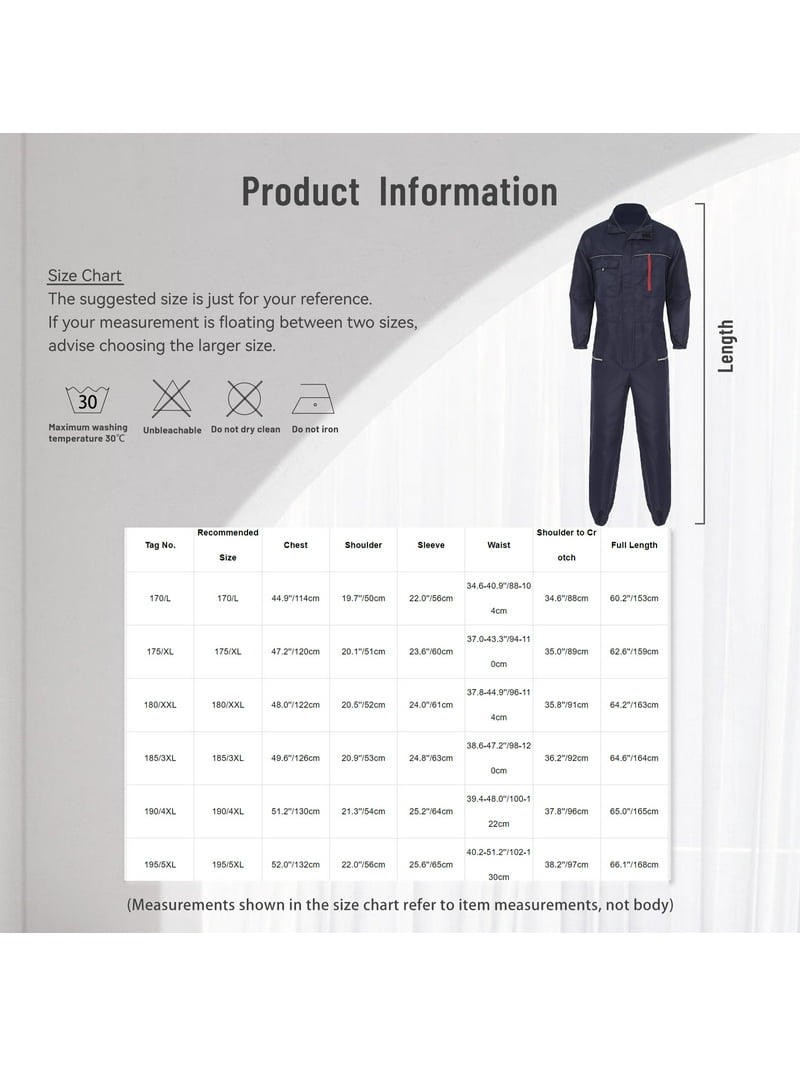 Doomiva Men's Stand Collar Coverall Jumpsuit Overall Reflective