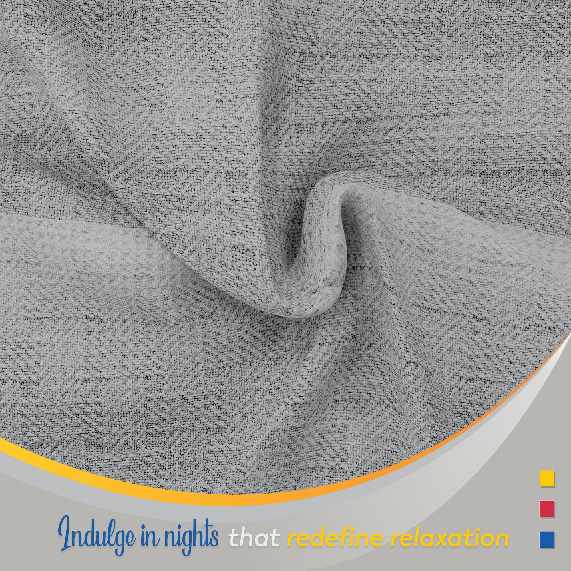 Color Sense 100% Cotton Basket Weave Throw Blanket- Lightweight, Soft and Warm for Couch, Sofa and Bed- Full/Queen (90"X90") Light Gray