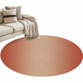 thumbnail image 2 of 3.3ft Round Rug, Red Orange Ombre Non-Skid Rubber Backing Large Area Rugs - Living Room Bedroom Home Office, Modern Gradient Abstract Art Indoor Floor Mat Carpets Washable Rug, 2 of 9